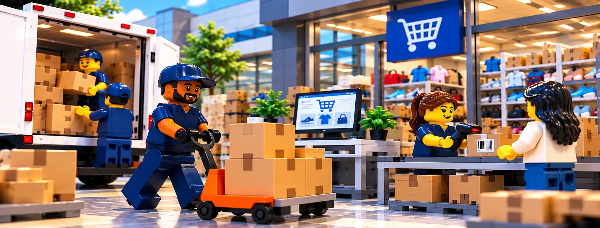 LEGO Store Fulfillment Warehouse Scene